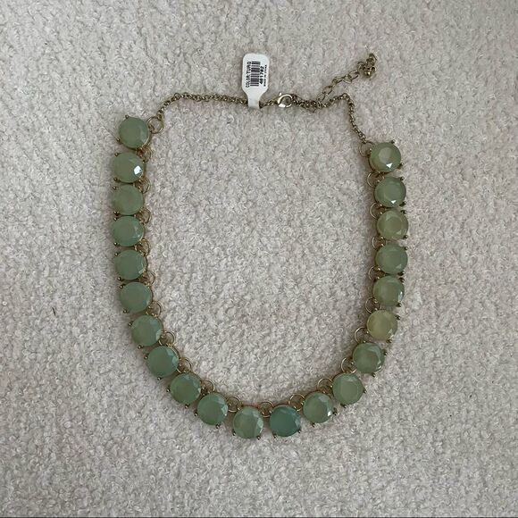 Jade and Gold Tone Adjustable Necklace New - Picture 1 of 6